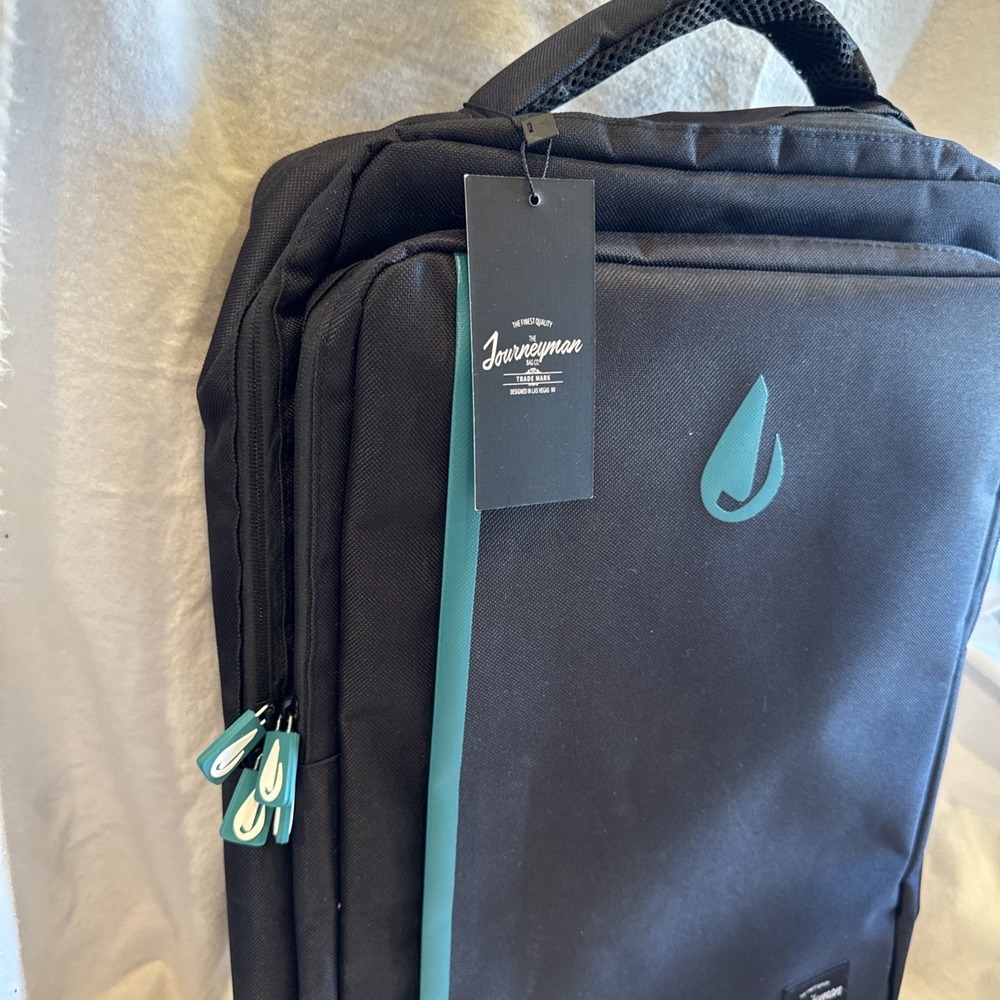 The Journeyman Bag Co Canvas Black Laptop Backpack Bag NWT 15x19" Travel Case - Picture 2 of 6